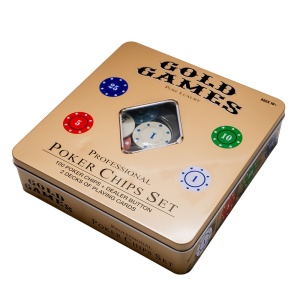 Set poker: Cărți + jetoane, în cutie metal2