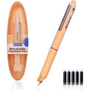 Stilou retractabil Writech + 5 patroane cu cerneală albastră3