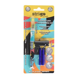 Stilou Strigo cerneală cu ștergere + 2 rezerve + dispozitiv curățare, în blister, Pop Art
