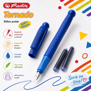 Stilou Tornado, peniță M, blister