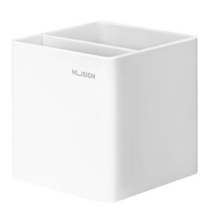 Suport birou Nusign Deli, 2 compartimente, alb