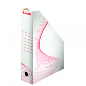 Suport vertical carton Esselte Standard A4 80mm, rezistent, cu orificiu de prindere.