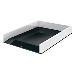 Tăviță documente Leitz WOW A4 PS culori duale, finisaj lucios, design modern.
