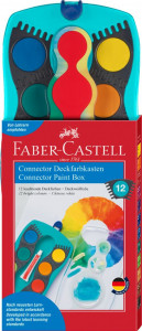 Acuarele Faber-Castell Connector , 12 culori turcoaz