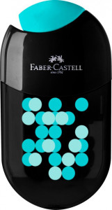 Ascuțitoare cu radieră Faber-castell 2022 two tone negru2