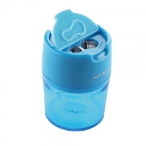 Ascuțitoare dublă Keyroad Robby, 2 orificii, plastic, cu rezervor, diverse culori5