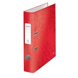 Biblioraft LEITZ 180 WOW, carton laminat, partial reciclat, FSC, A4, 52 mm