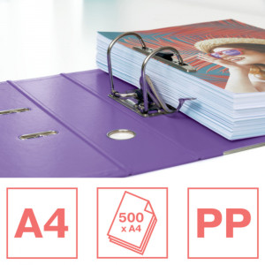 Biblioraft plastifiat A4, lățime 7,5 cm, PP/PP, parțial reciclat, FSC Esselte No.1 Power Colour Breeze5