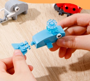 Blocuri construcții, tip lego, model animale asortate, Deli4