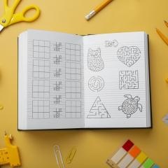 Caiet A5, 64 file, Dictando, hârtie 80g/mp, copertă 300 g/mp Engleză - Scrib's Joy5