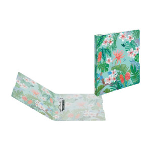 Caiet mecanic Herlitz A4 2 inele 16mm motiv Ladylike Jungle – ideal pentru documente, cu un design modern și elegant.