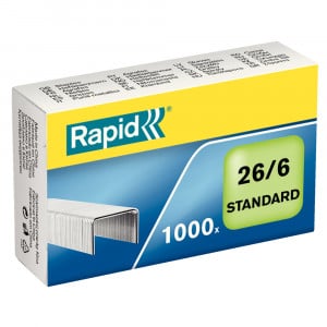 Capse 26/6 Rapid Standard, 1000 buc/cutie