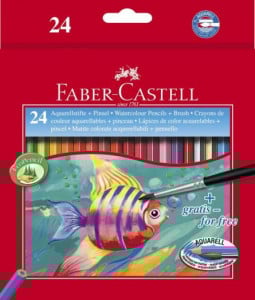 Culori Faber Castell 12/set Aquarelle + pensula, - Img 1