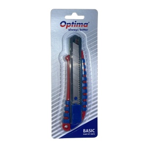 Cutter Optimă Basic, lamă 9mm SK7, șină metalică, simplu