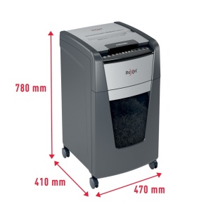 Distrugator de documente automat REXEL OPTIMUM 300M, P5, micro-cut (particule), 300 coli, cos 60l, negru6
