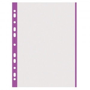 Filă protecție A4 Donau 40 microni 100 buc/set margine color pentru arhivare documente