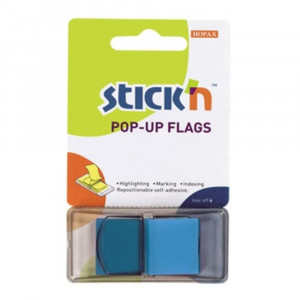 Film index autoadeziv Stick'n Pop-up, 45 x 25mm, 50 file/set, cu dispenser