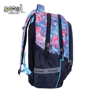 Ghiozdan anatomic light FLOWERS - S-Cool, URBAN, 41X28X17 cm3