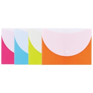 Mapă plastic cu buton Deli Neon, A5, diverse culori