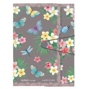 Mapa plastic cu elastic Herlitz EOTG A4 motiv Ladylike Butterflies