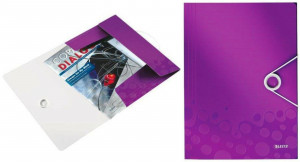 Mapa plastic cu elastic Leitz WOW A4 150 coli culori vibrante