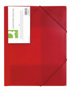 Mapa plastic cu elastic pe colțuri Q-Connect A4 400 microni transparentă