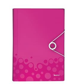Mapa tip proiect LEITZ WOW A4 cu 6 compartimente, design dual color, organizare eficientă și modernă.