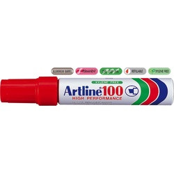 Marker permanent Artline 100, corp metalic, vârf tesit 7.5-12.0mm4