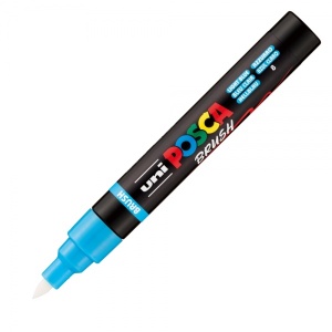 Marker UNI Posca PC-5BR, vârf pensulă, 1-4mm4