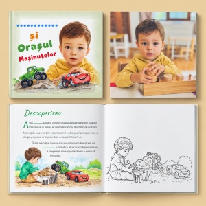 O poveste cu numele lui – Orașul Mașinuțelor | Carte personalizată cu fotografie
