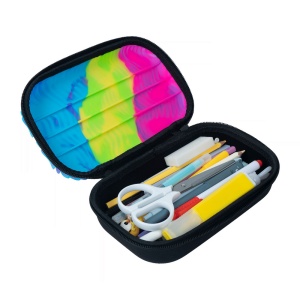Penar cu fermoar ZIPIT Wavy Silicone Top Storage Box - Neons3