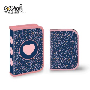 Penar echipat PINK HEART - S-COOL, 1 fermoar, 2 extensii, 32 pies