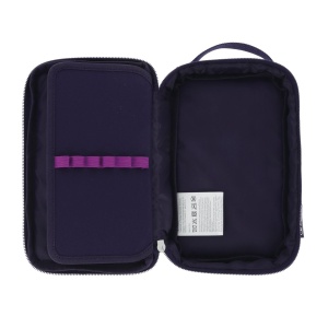 Penar neechipat fete, 1 fermoar, Dimensiuni 21x13x6cm, tip etui 2 Go, motiv CamoPurple Herlitz - Img 4