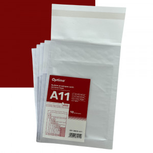 Plic antisoc Optima A11, alb, 120x175mm - ext., 100x165mm - int., lipire siliconica, 10 buc/set2