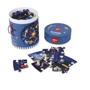 Puzzle Circular Sistemul Solar, 48 piese, Ø50 cm, 5 ani +3