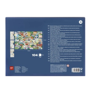 Puzzle observație – Orașul, 64,5 x 41,5 cm, 104 piese de 5 x 5 cm2