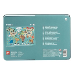 Puzzle XL Harta Lumii, 24 piese, 24 x 48 cm, +3 ani3