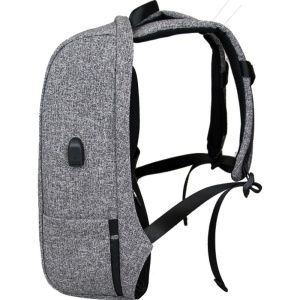 Rucsac BESTLIFE Travel Safe - gri/negru - laptop 16 inch, charge pentru USB si TypeC conectori - Img 2