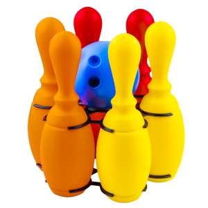 Set Bowling, 6 piese + minge și suport6