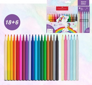 Set carioci Faber-castell unicorni, 18+6 culori3
