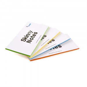 Skinny notes 200 x 100 mm, set 4 blocuri de 100 foi, fara adeziv, repozitionabile. - Img 1