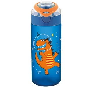 STICLA APA PT COPII TRITAN SOFT TOUCH 500ML CU DESCHIDERE AUTOMATA SI MANER TRANSPORT T-0108 NOKI - Img 1
