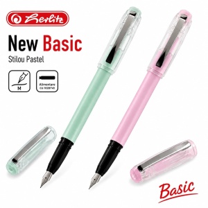 Stilou Herlitz New Basic, peniță M, blister