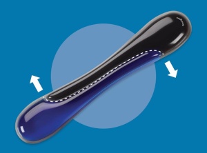 Suport ergonomic duo gel pentru încheietura mâinii Kensington, albastru-negru2