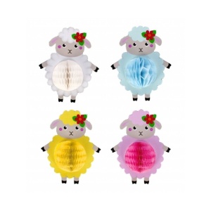 Abțibilduri Craft with Fun, oițe Paște 10x17cm, set 4 buc2