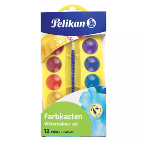 Acuarele Pelikan Junior 12 culori + pensulă