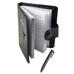 Agendă 11x8.5 cm, 100 file, cu pix