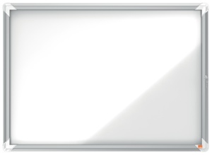 Avizier exterior, oțel emailat, 8x A4, cu ușa și cheie, magnetic, alb, NOBO Premium Plus
