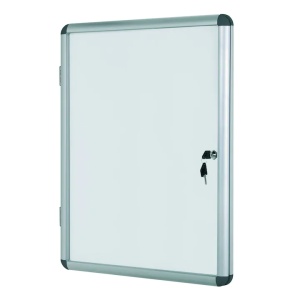 Avizier magnetic, 1288x940 mm, cu cheiță, geam protector și ramă din aluminiu Bi-Office
