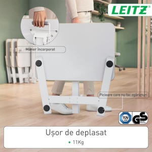Birou ergonomic pliabil ajustabil pe înălțime Ergo Leitz7